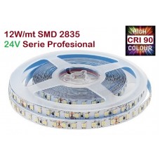 Tira LED 5 mts Flexible 24V 60W 600 Led SMD 2835 IP20, Serie Profesional IRC >90